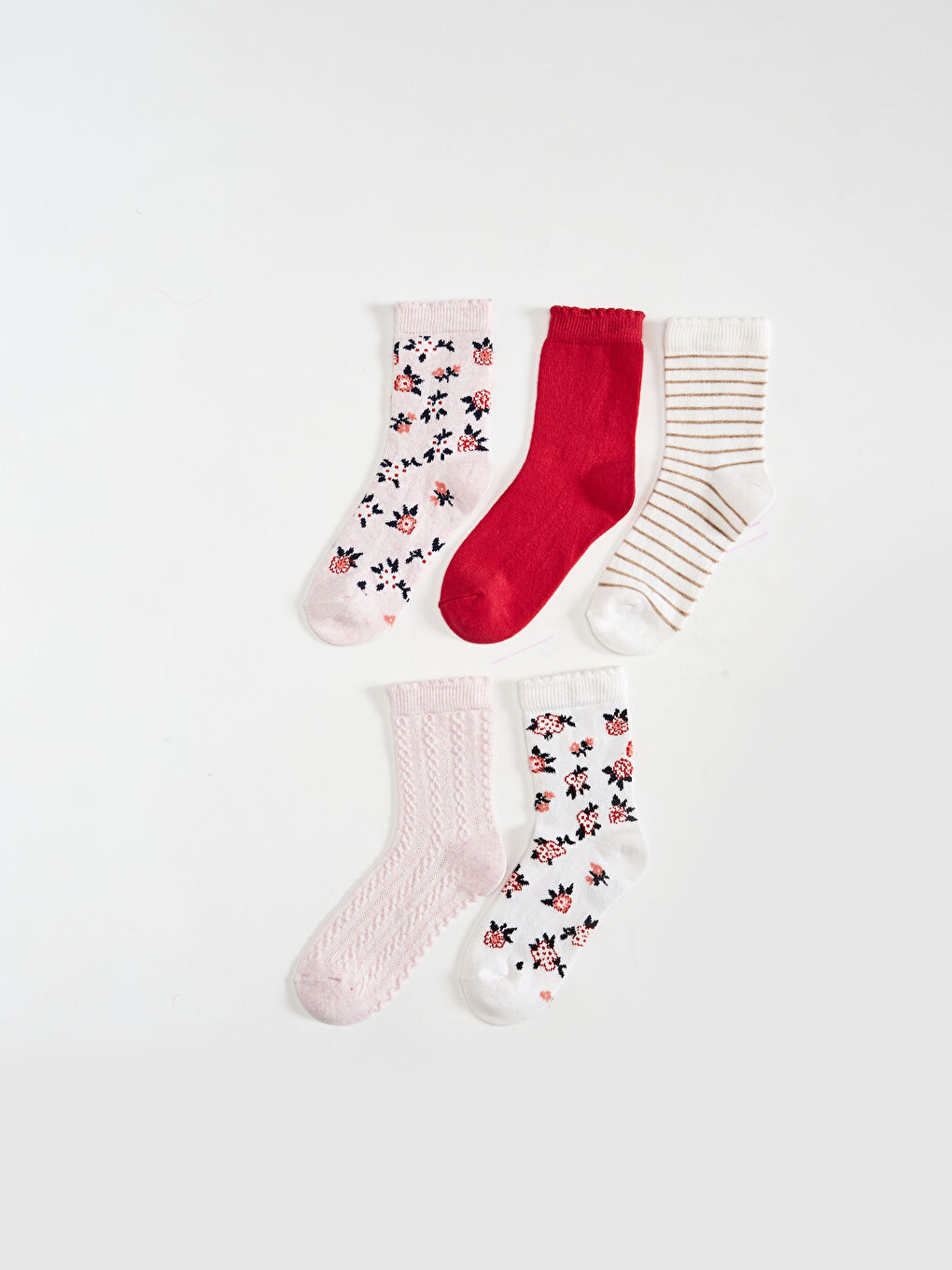 Girls' Ankle Socks 5 Pack-1