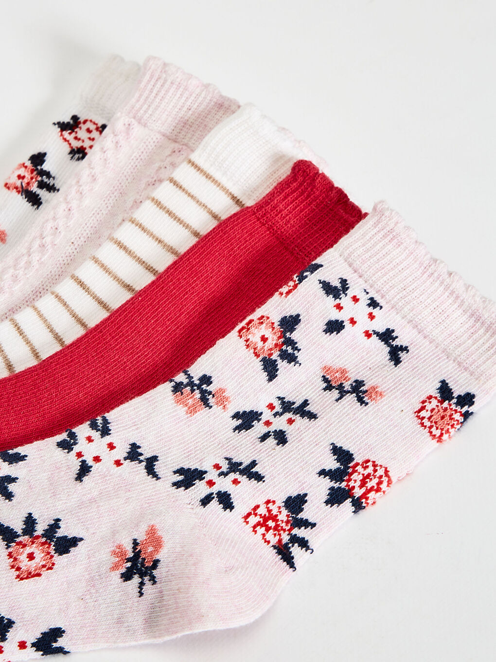 Girls' Ankle Socks 5 Pack-2