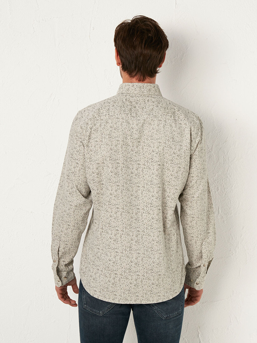 Сорочка з довгим рукавом із оксамиту звичайного крою-3