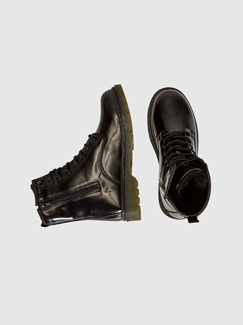 Siyah Kadın Bağcıklı Kar Botu-2