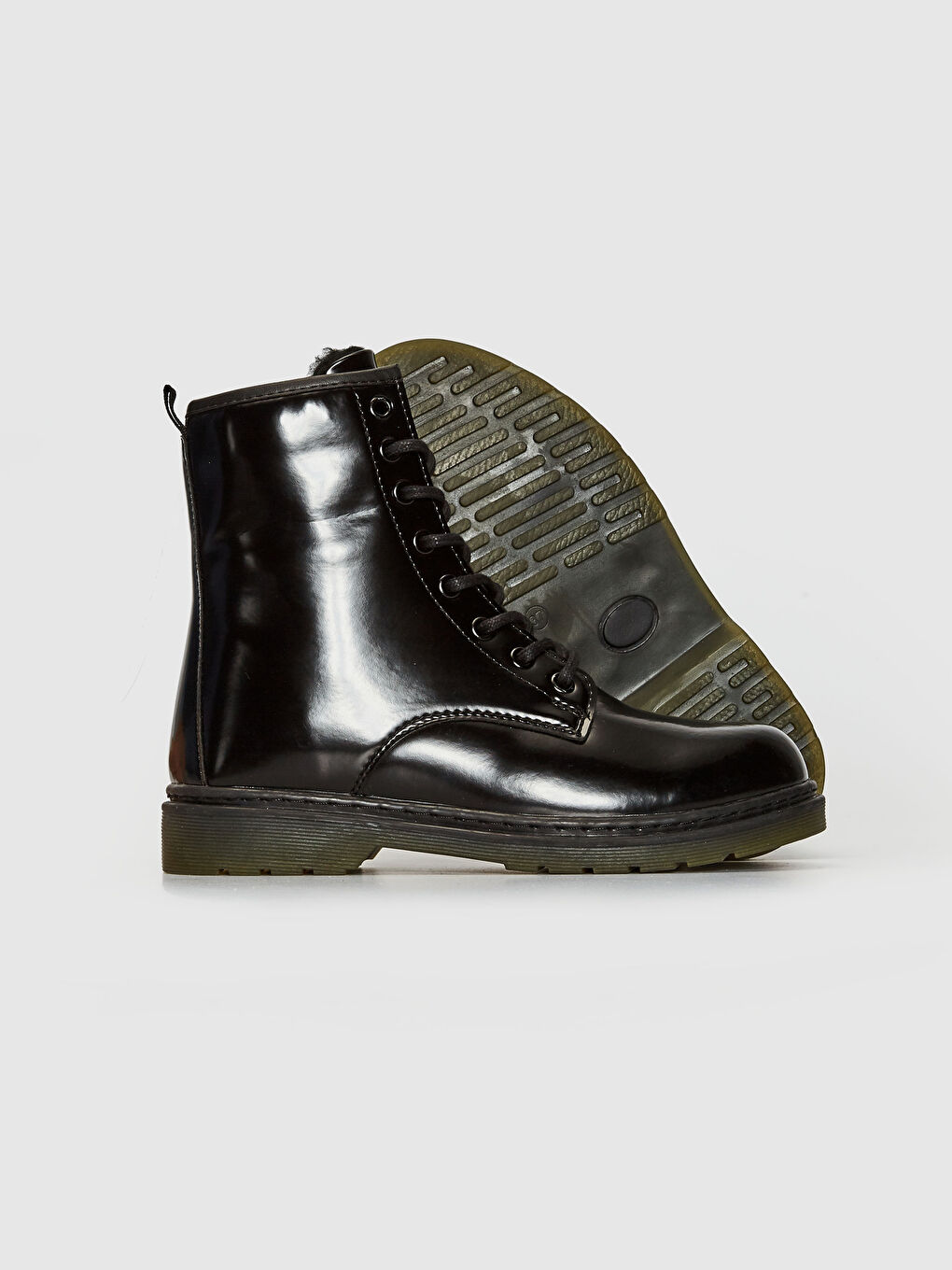 Siyah Kadın Bağcıklı Kar Botu-3