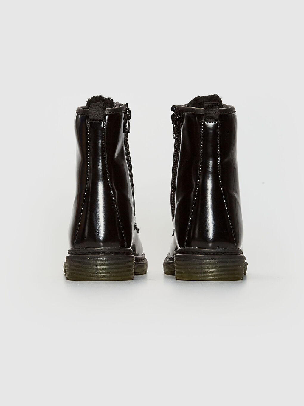 Siyah Kadın Bağcıklı Kar Botu-4