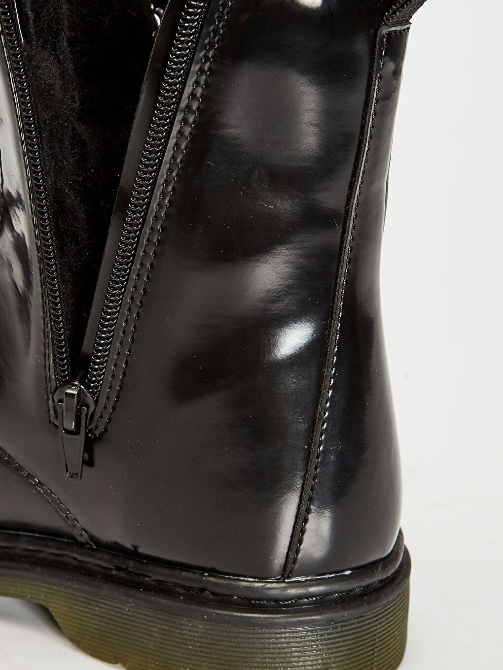 Siyah Kadın Bağcıklı Kar Botu-5