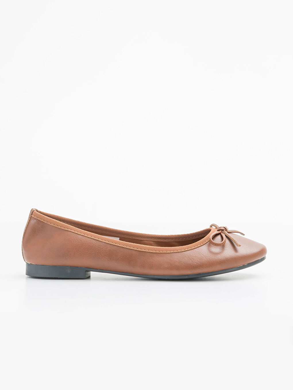 Kahverengi Kadın Fiyonk Detaylı Babet Ayakkabı-1