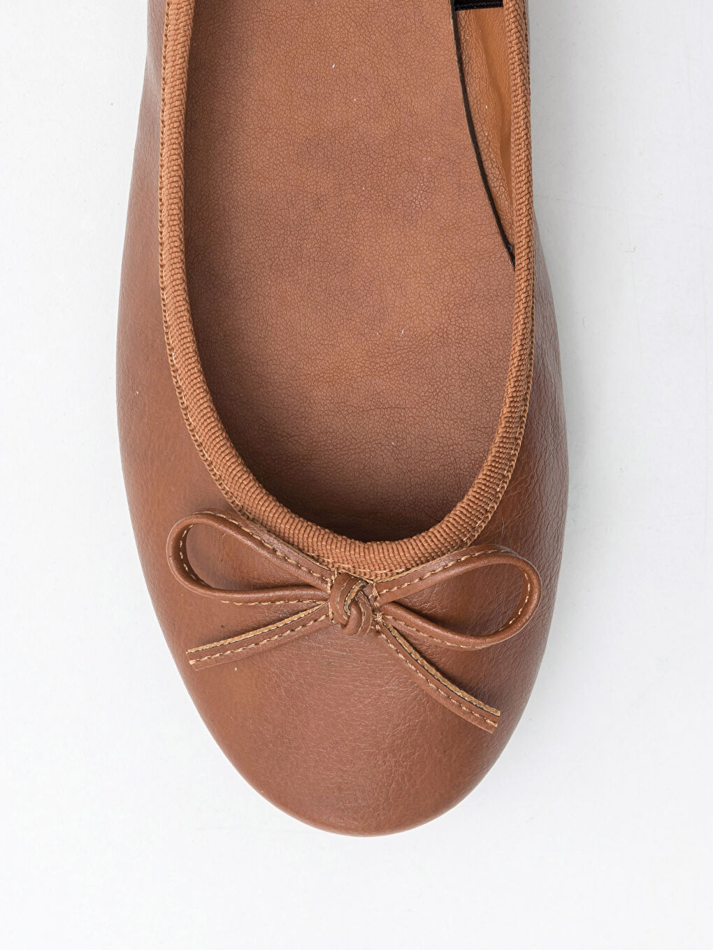 Kahverengi Kadın Fiyonk Detaylı Babet Ayakkabı-5