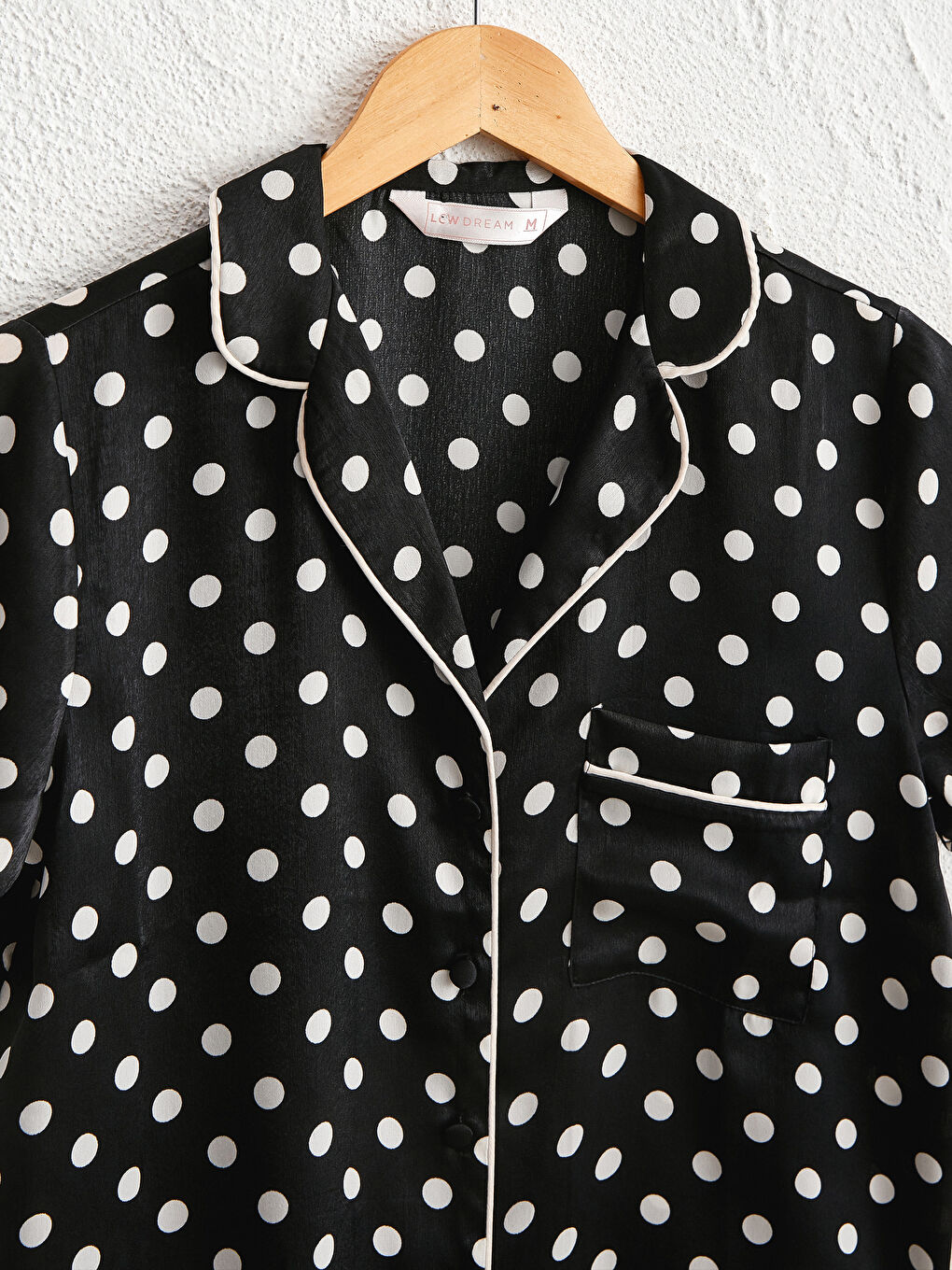 Polka Dot Satin Pajamas Set-2