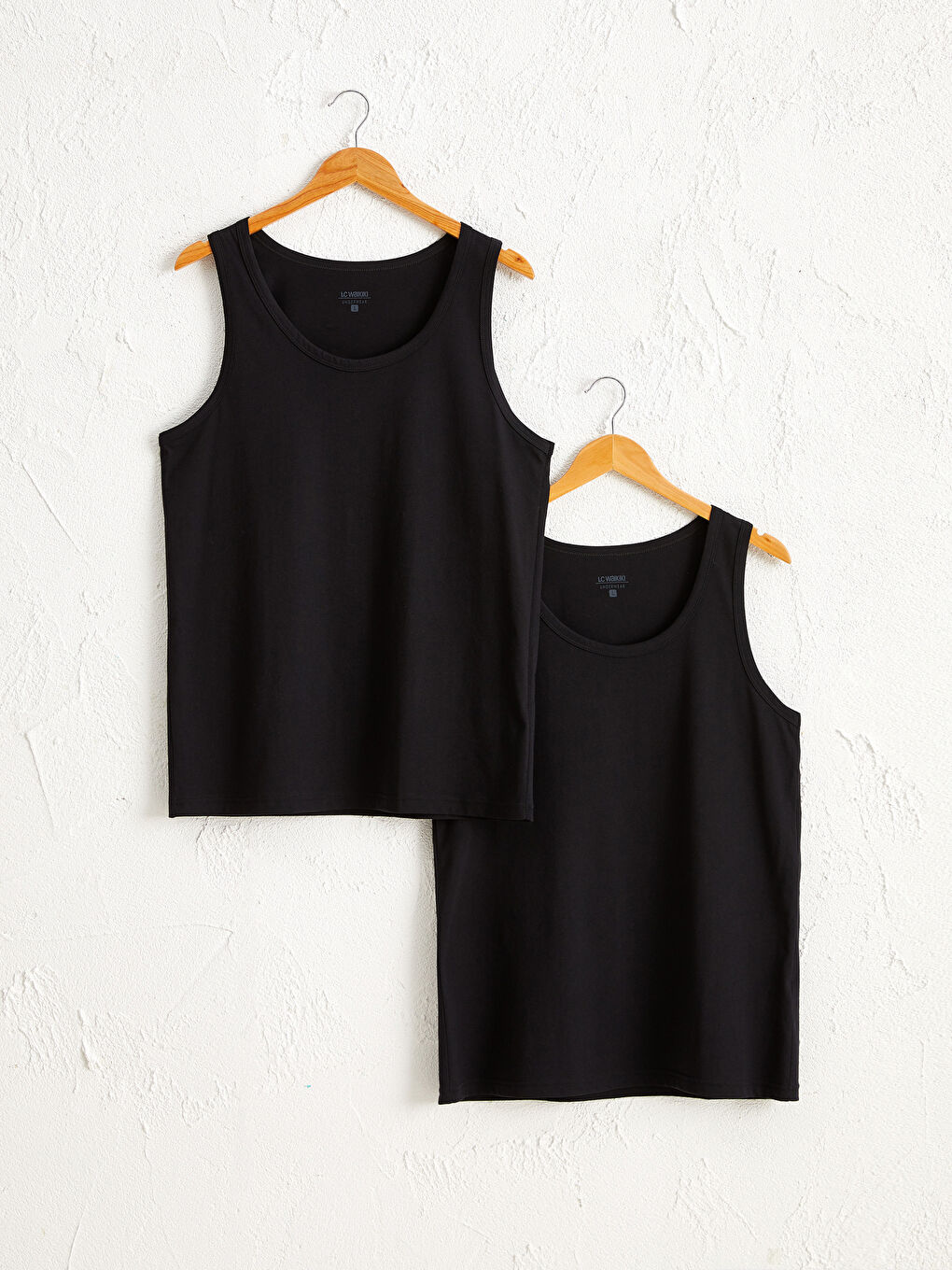 Siyah Standart Kalıp Atlet 2'li