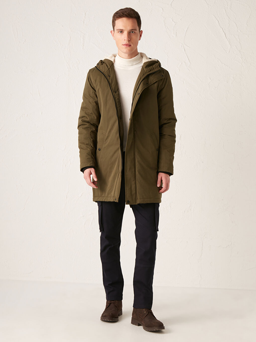 Удобна парка с яка тип фуния-3