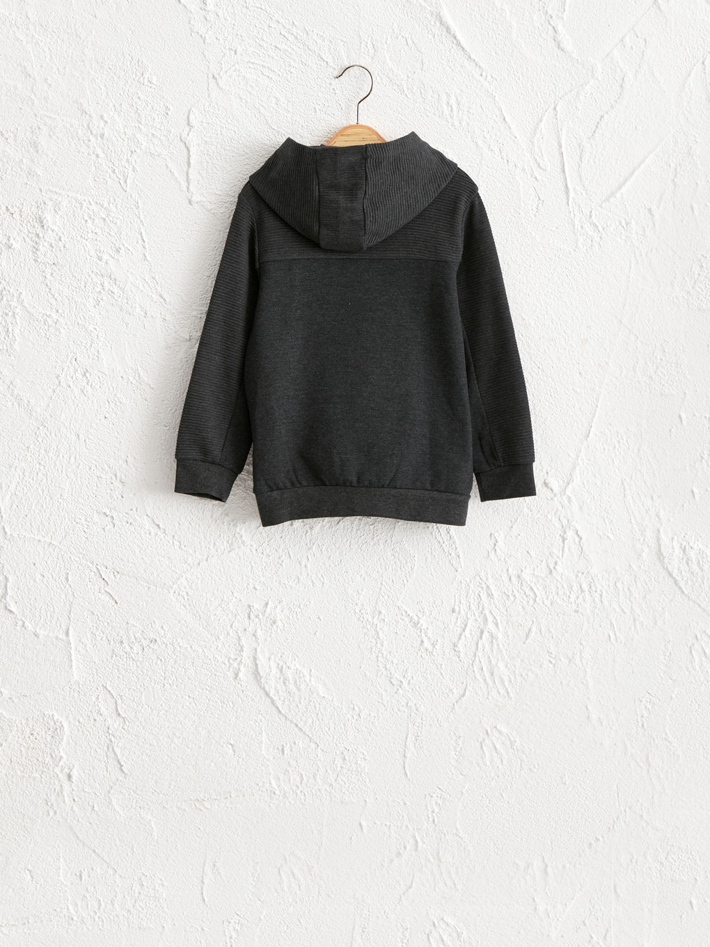 Antrasit Erkek Çocuk Kapüşonlu Sweatshirt-1