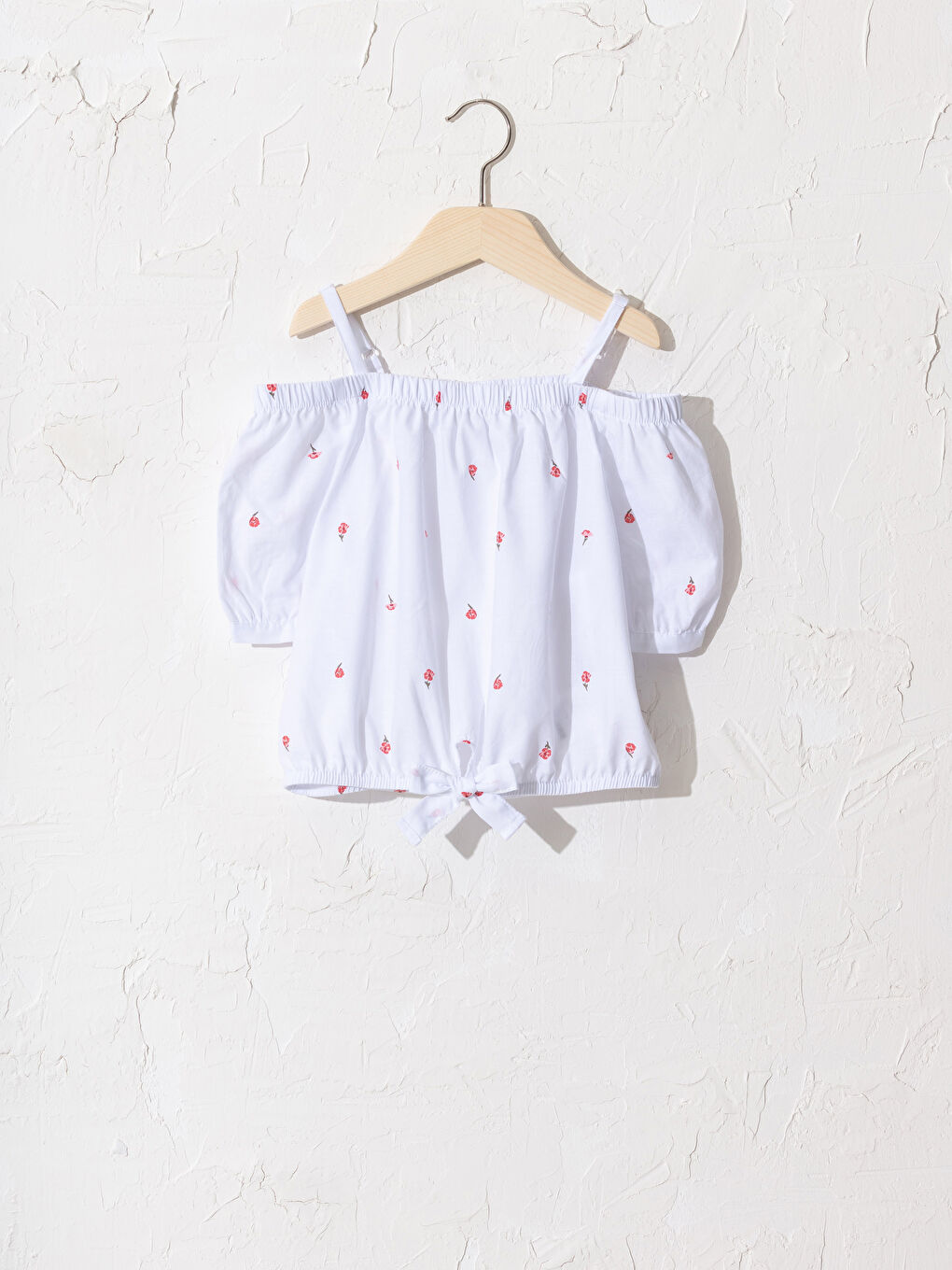 بلوزة بوبلين مكشوفة الأكتاف للبنات