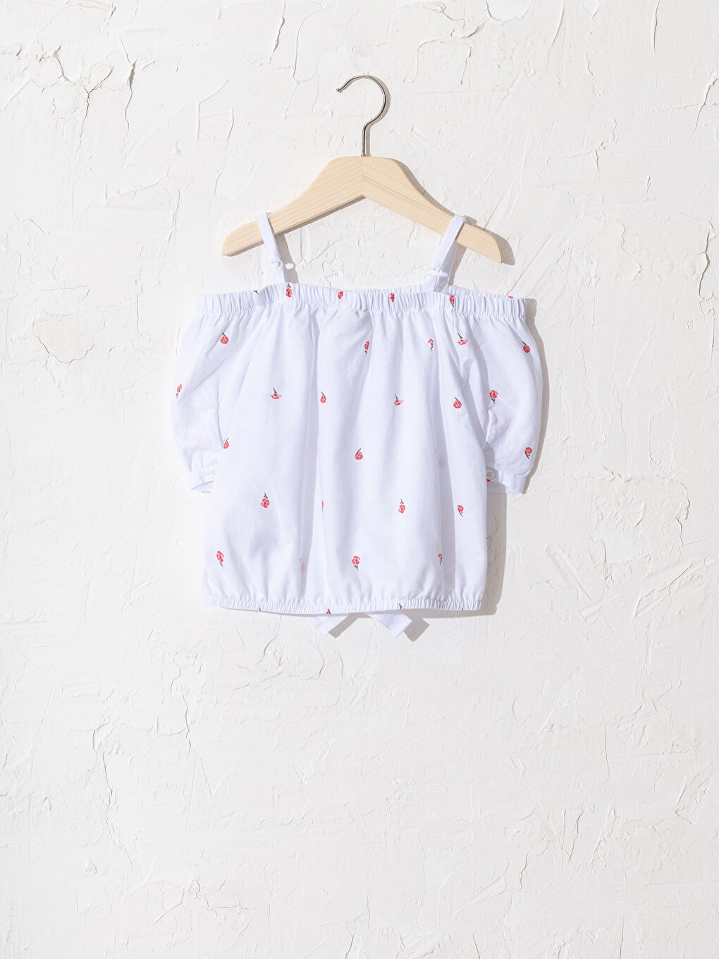 بلوزة بوبلين مكشوفة الأكتاف للبنات-1