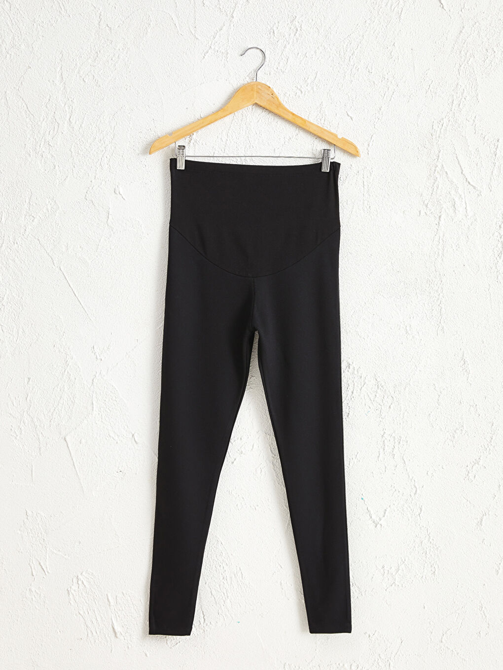 Siyah Esnek Uzun Hamile Tayt