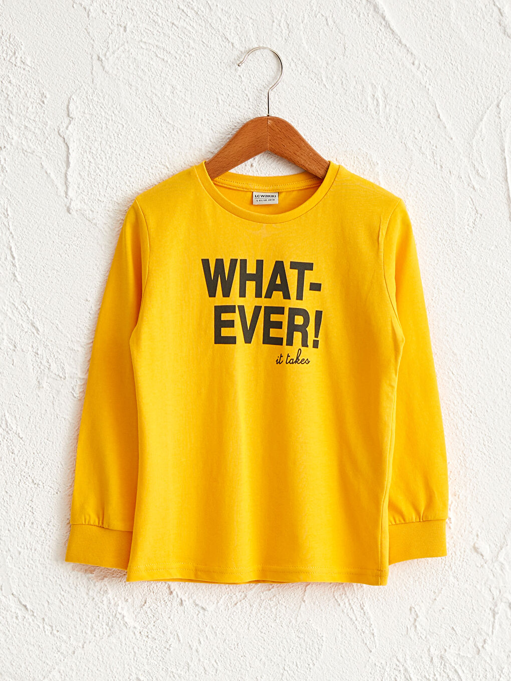 Sarı Erkek Çocuk Baskılı Pamuklu Tişört