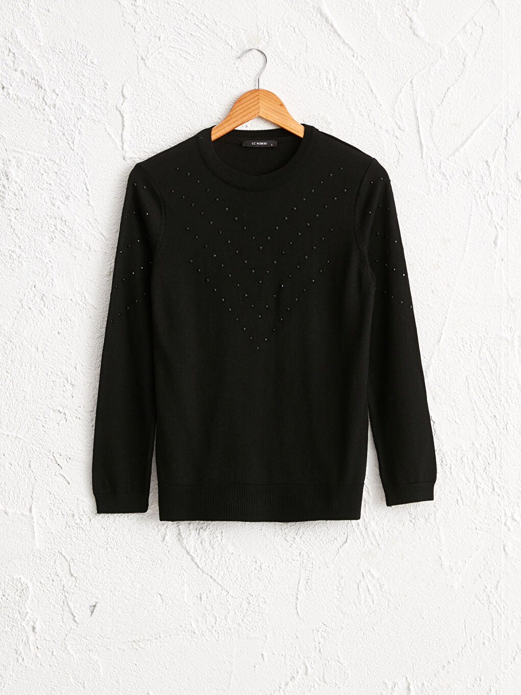 LCWAIKIKI Classic Bead Embroidered Knitwear Sweater -0WG647Z8-CVL
