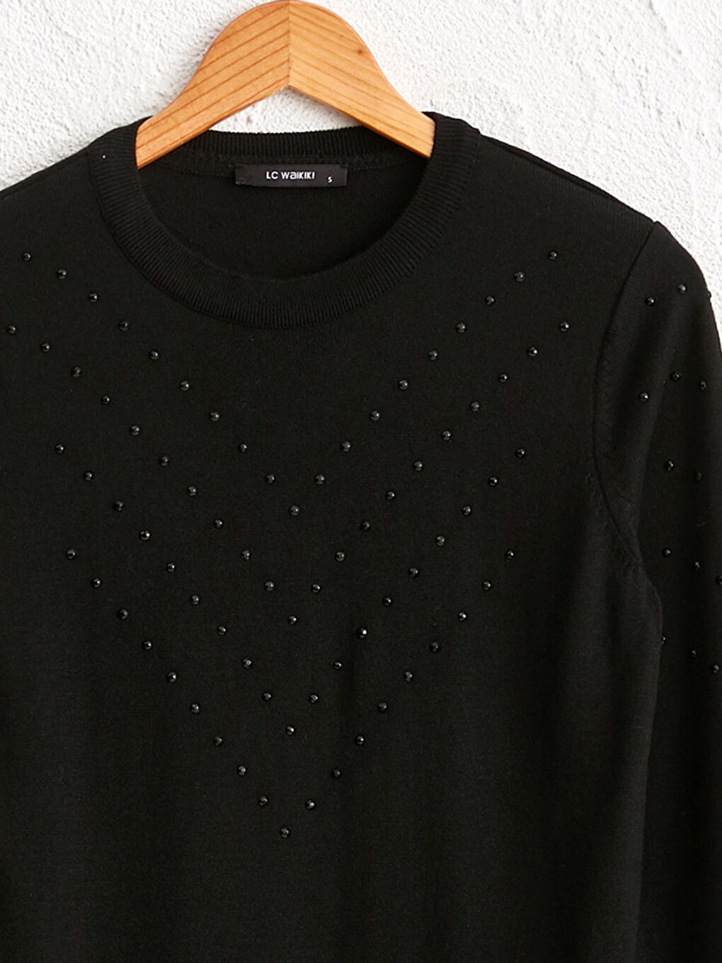 LCWAIKIKI Classic Bead Embroidered Knitwear Sweater -0WG647Z8-CVL