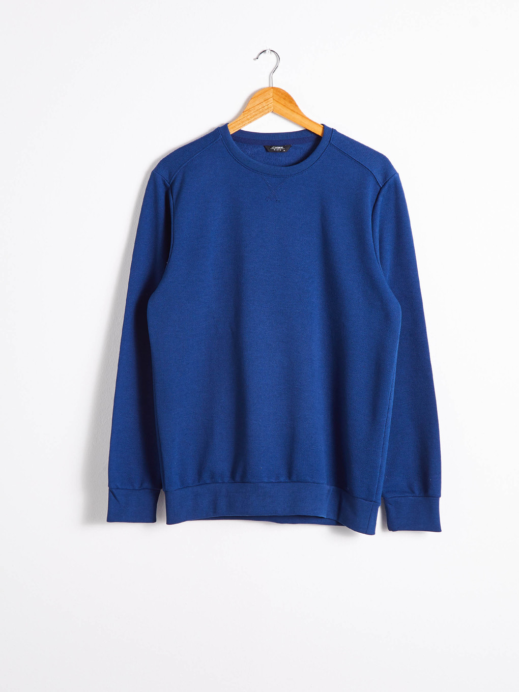 Lacivert Bisiklet Yaka Uzun Kollu Erkek Sweatshirt-3