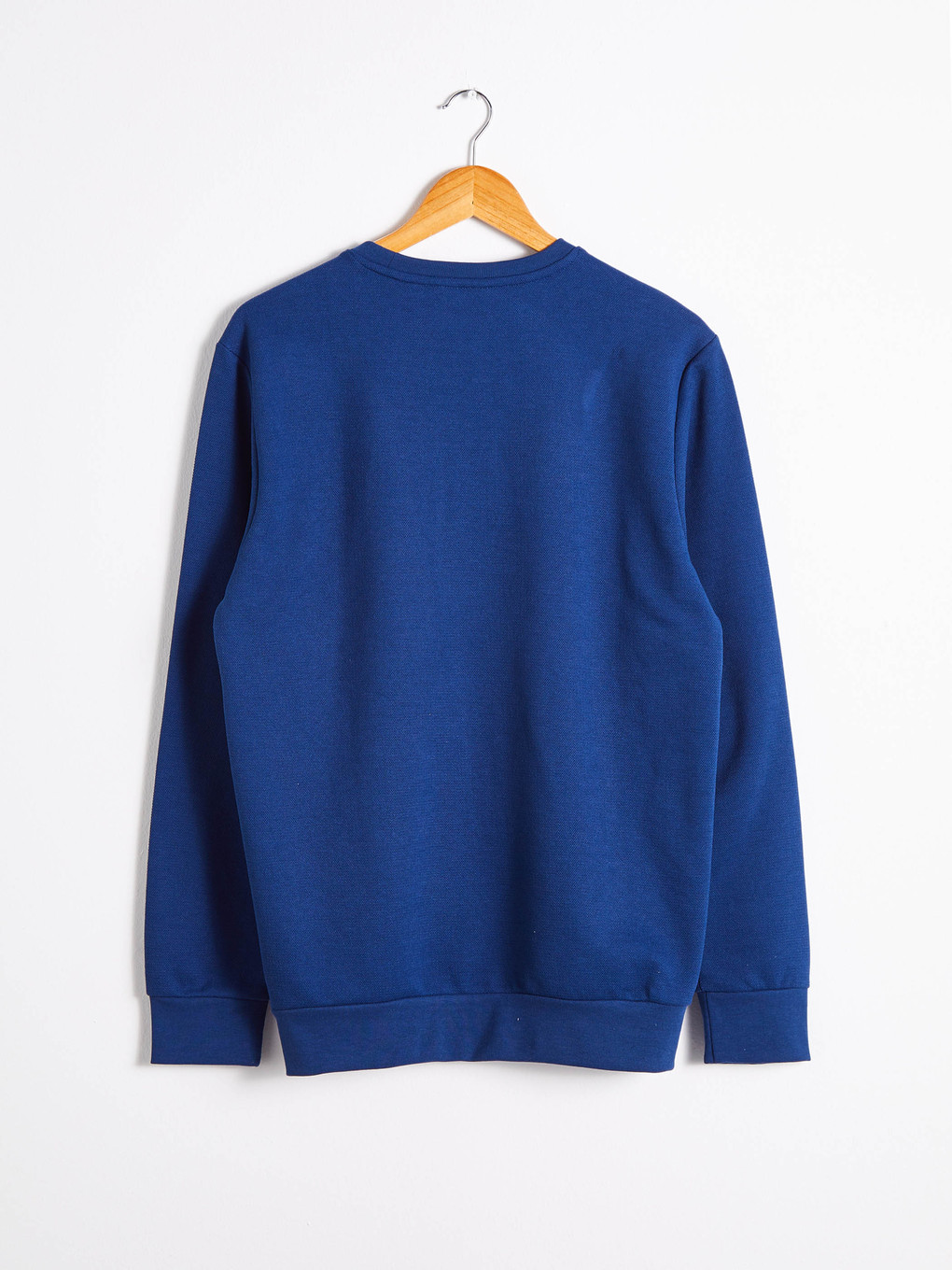 Lacivert Bisiklet Yaka Uzun Kollu Erkek Sweatshirt-4