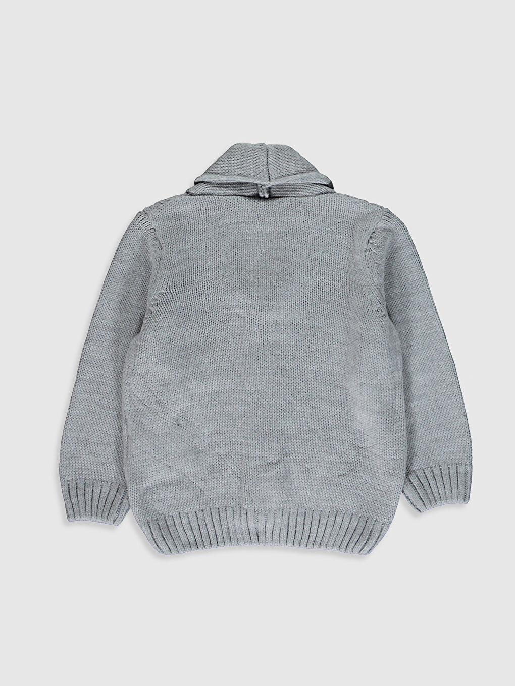 Gri Erkek Bebek Triko Hırka-1