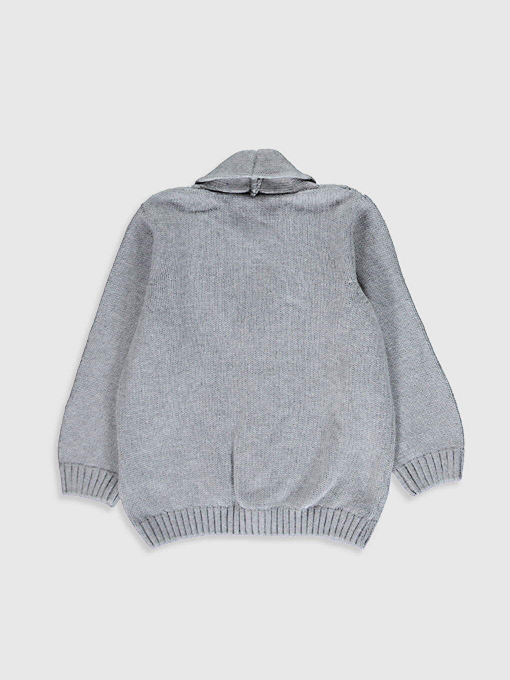 Gri Erkek Bebek Triko Hırka-1