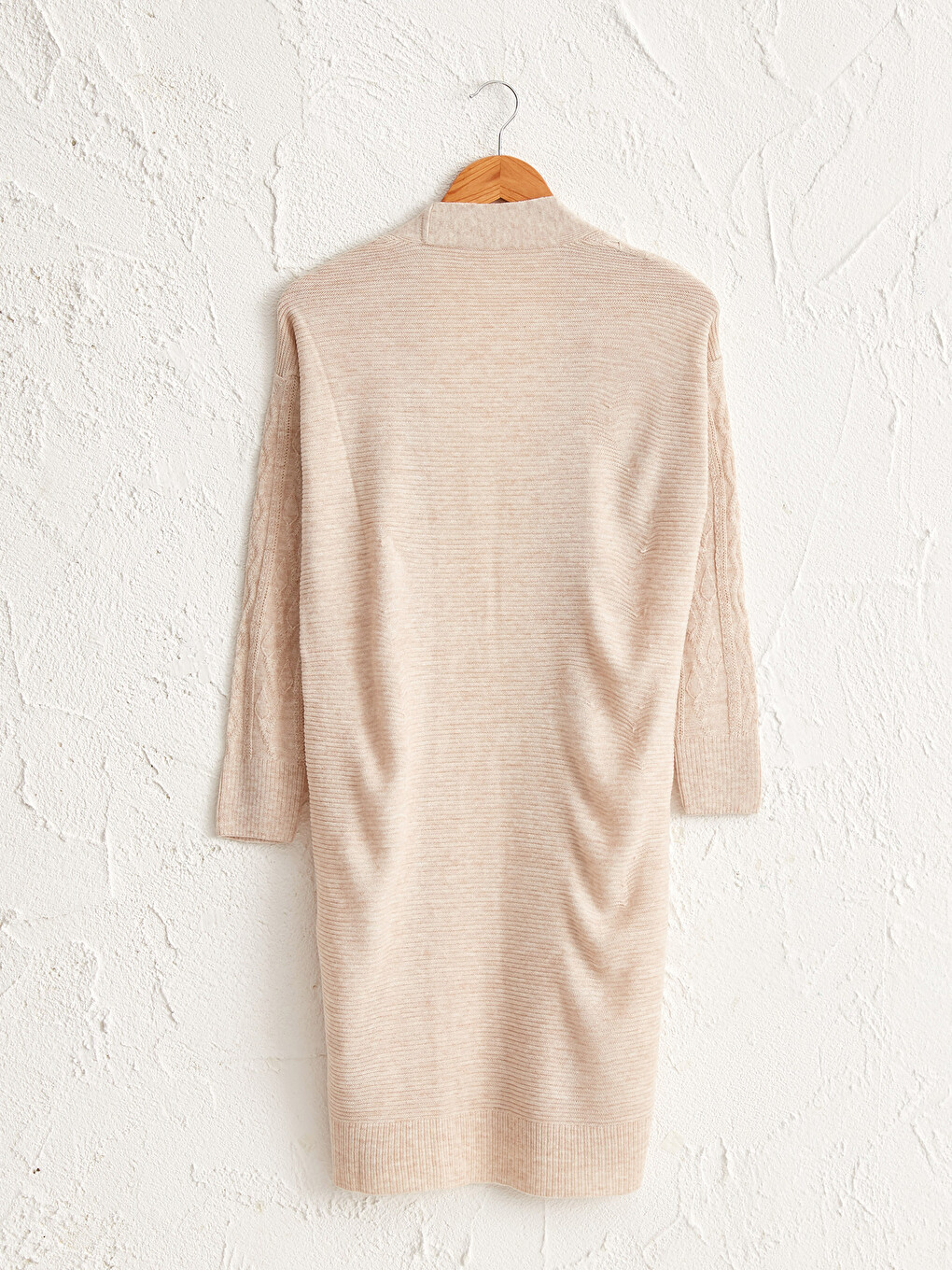 Self-Patterned Lightweight Tricot Cardigan-1