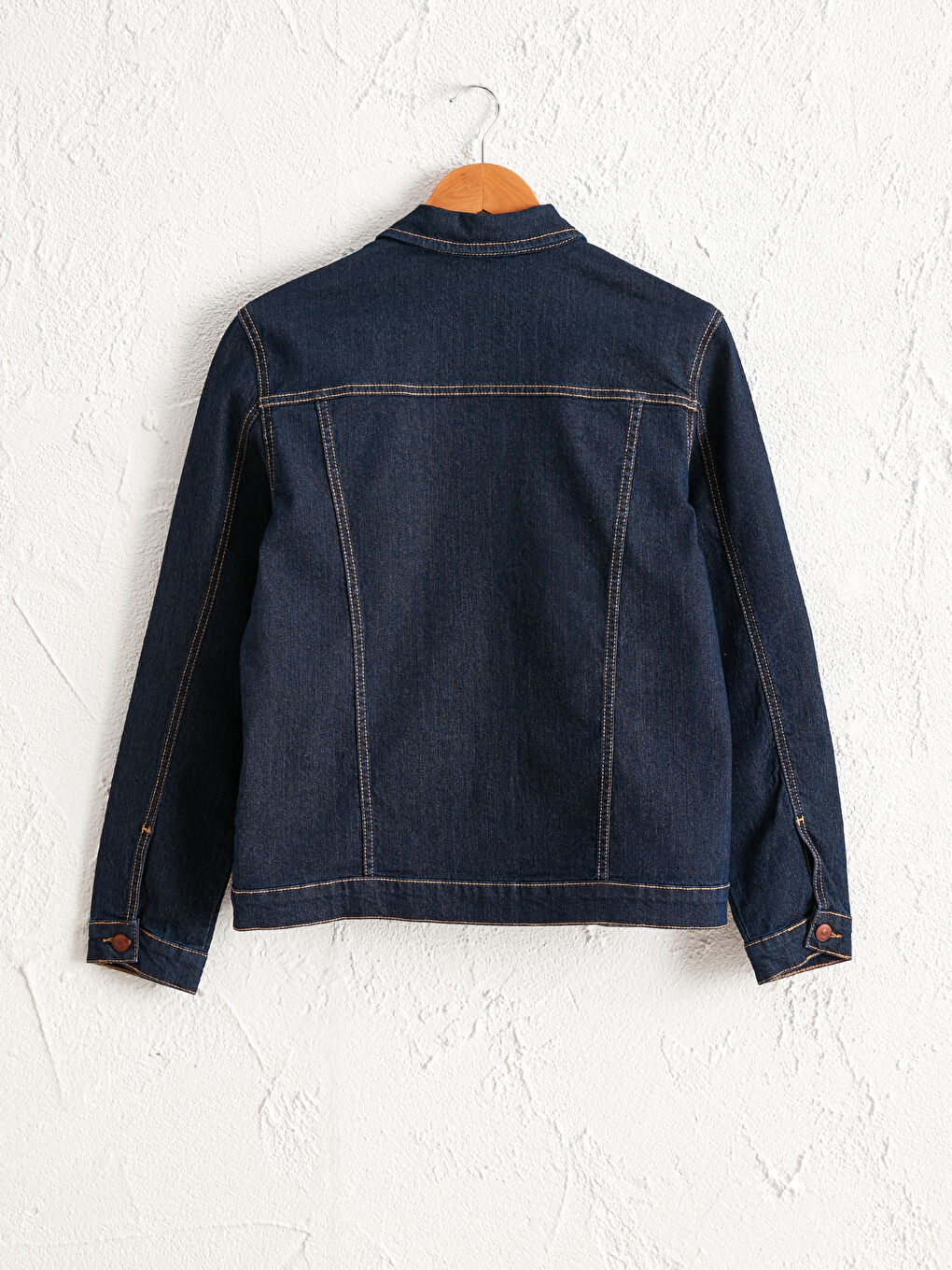 Mavi Cep Detaylı Uzun Kollu Kadın Jean Ceket-6