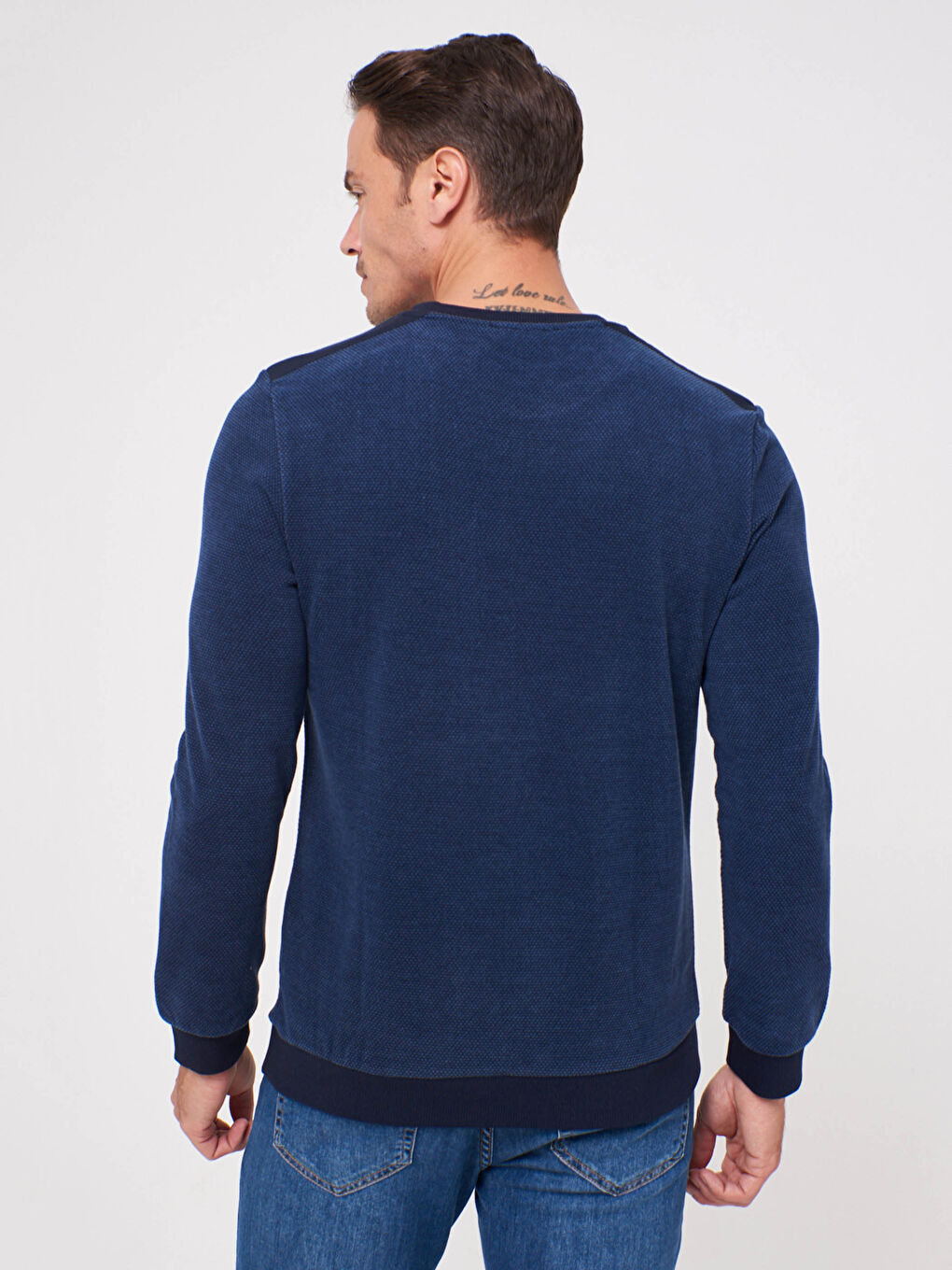 Crew Neck Basic Long Sleeve Sweatshirt-3