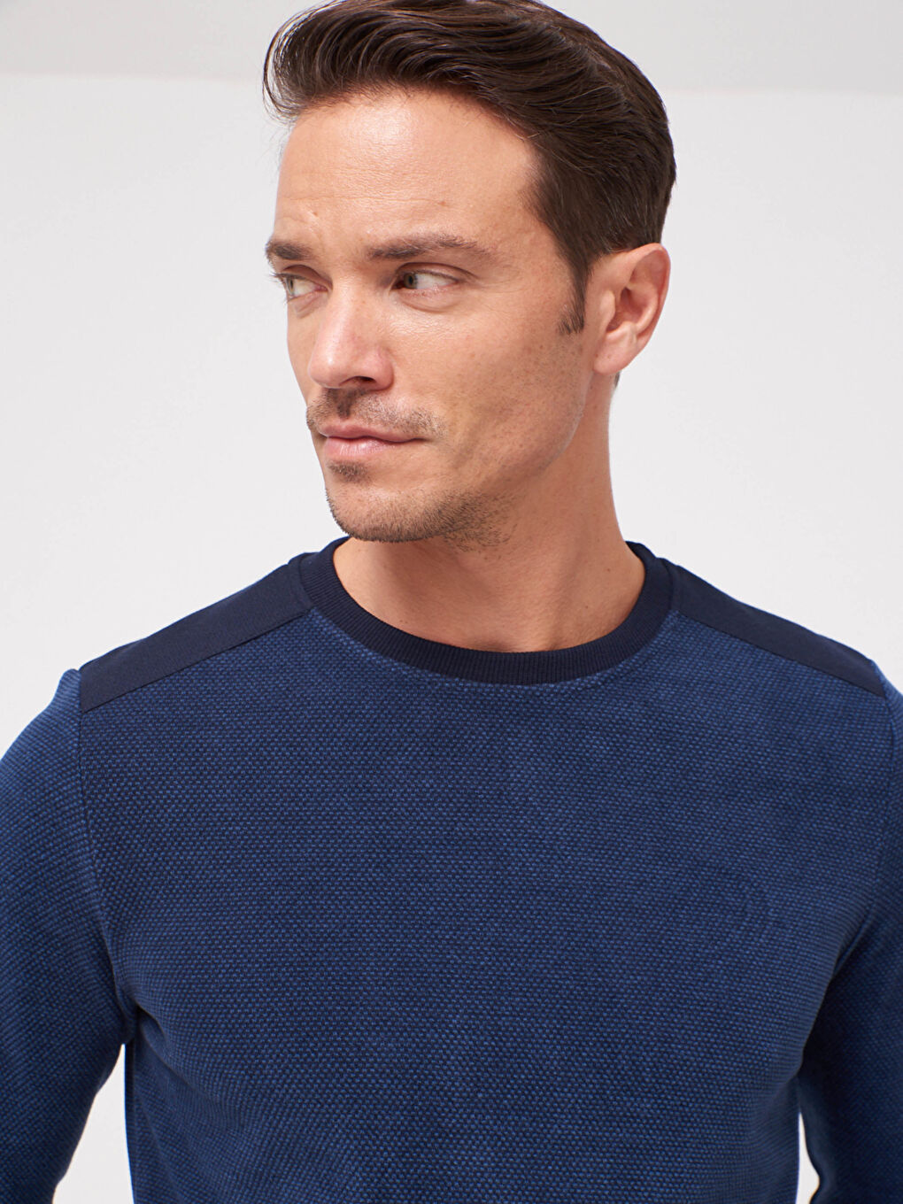 Crew Neck Basic Long Sleeve Sweatshirt-4