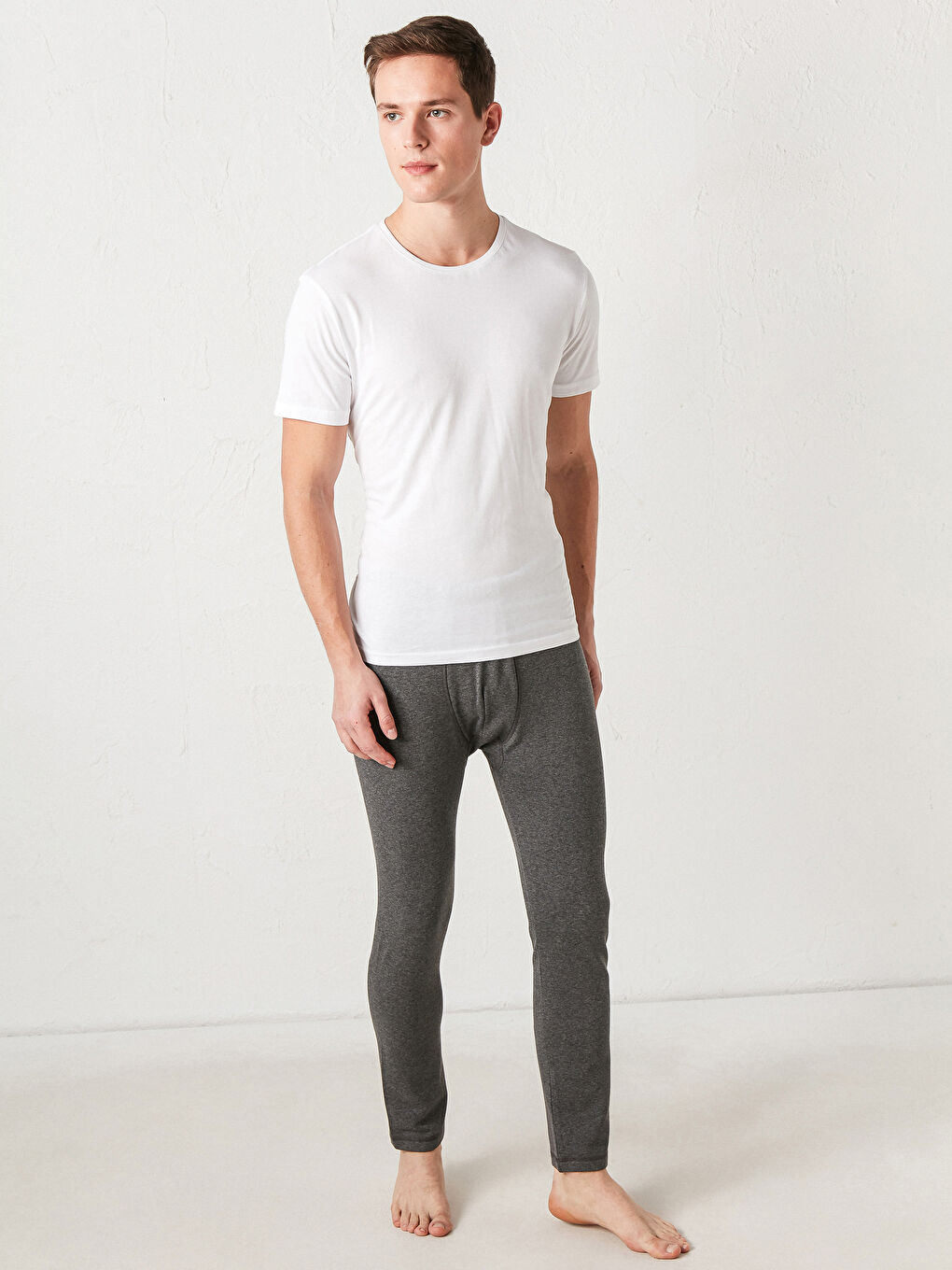 Antrasit Standart Kalıp Termal Pijama Alt
