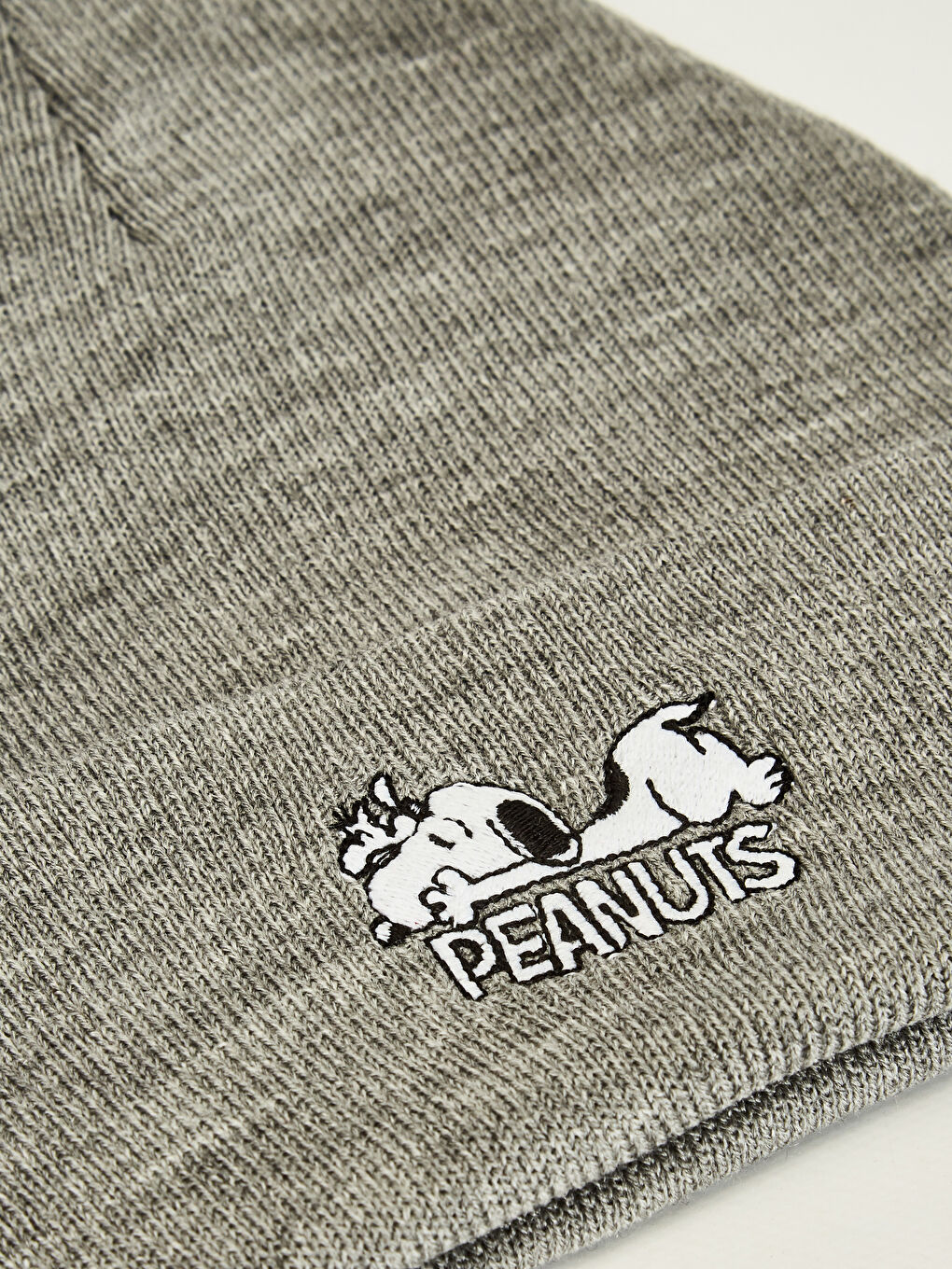 Gri Snoopy Lisanslı Triko Bere-1