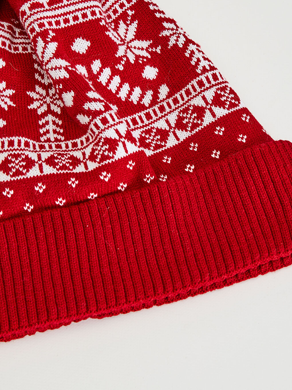 Weihnachtlich Bedruckte Strickmütze-3