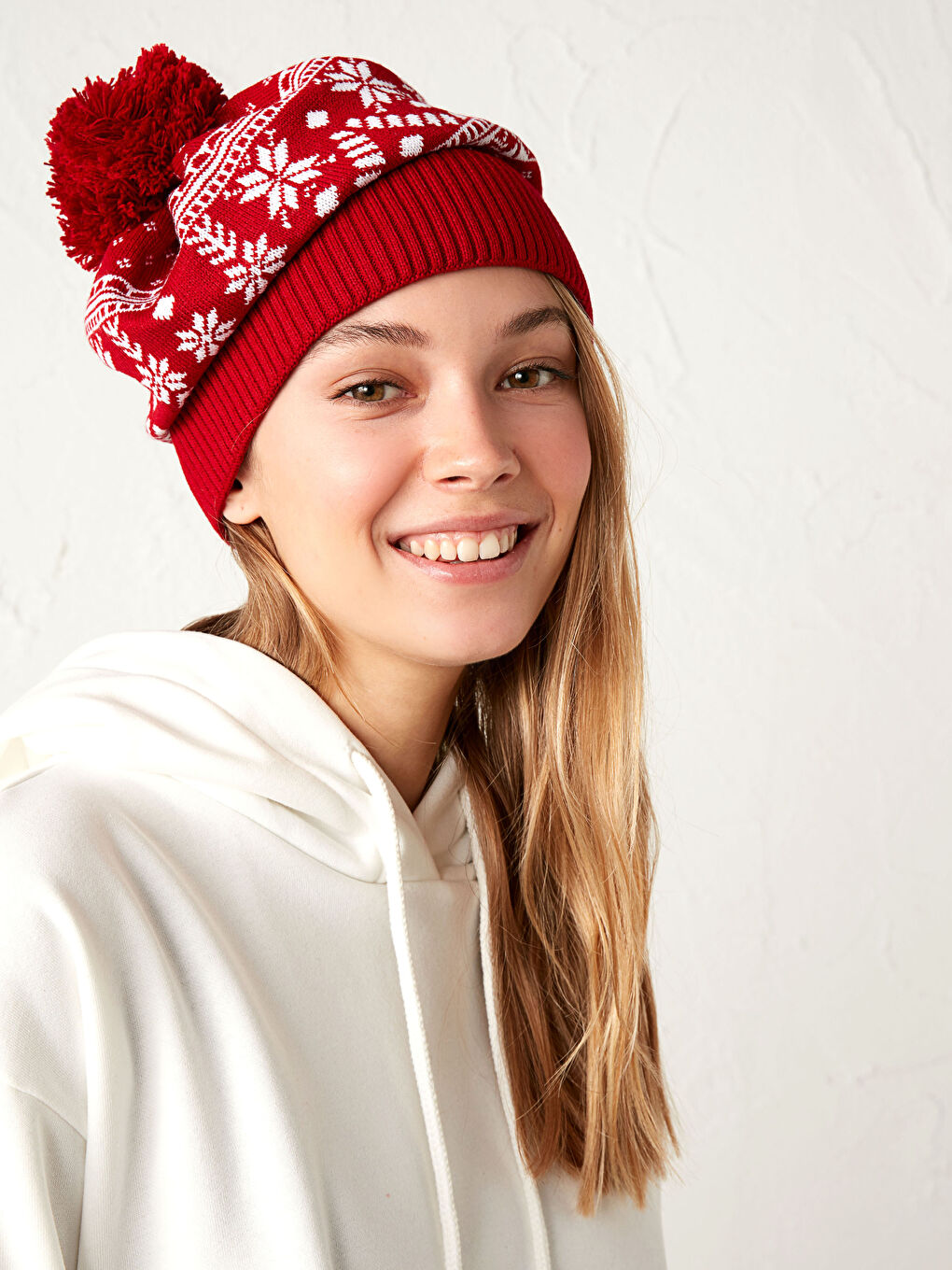 Weihnachtlich Bedruckte Strickmütze