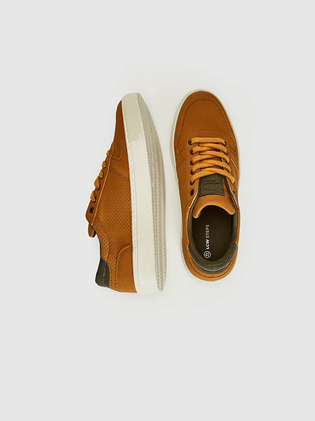 Bej Erkek Bağcıklı Sneaker-2