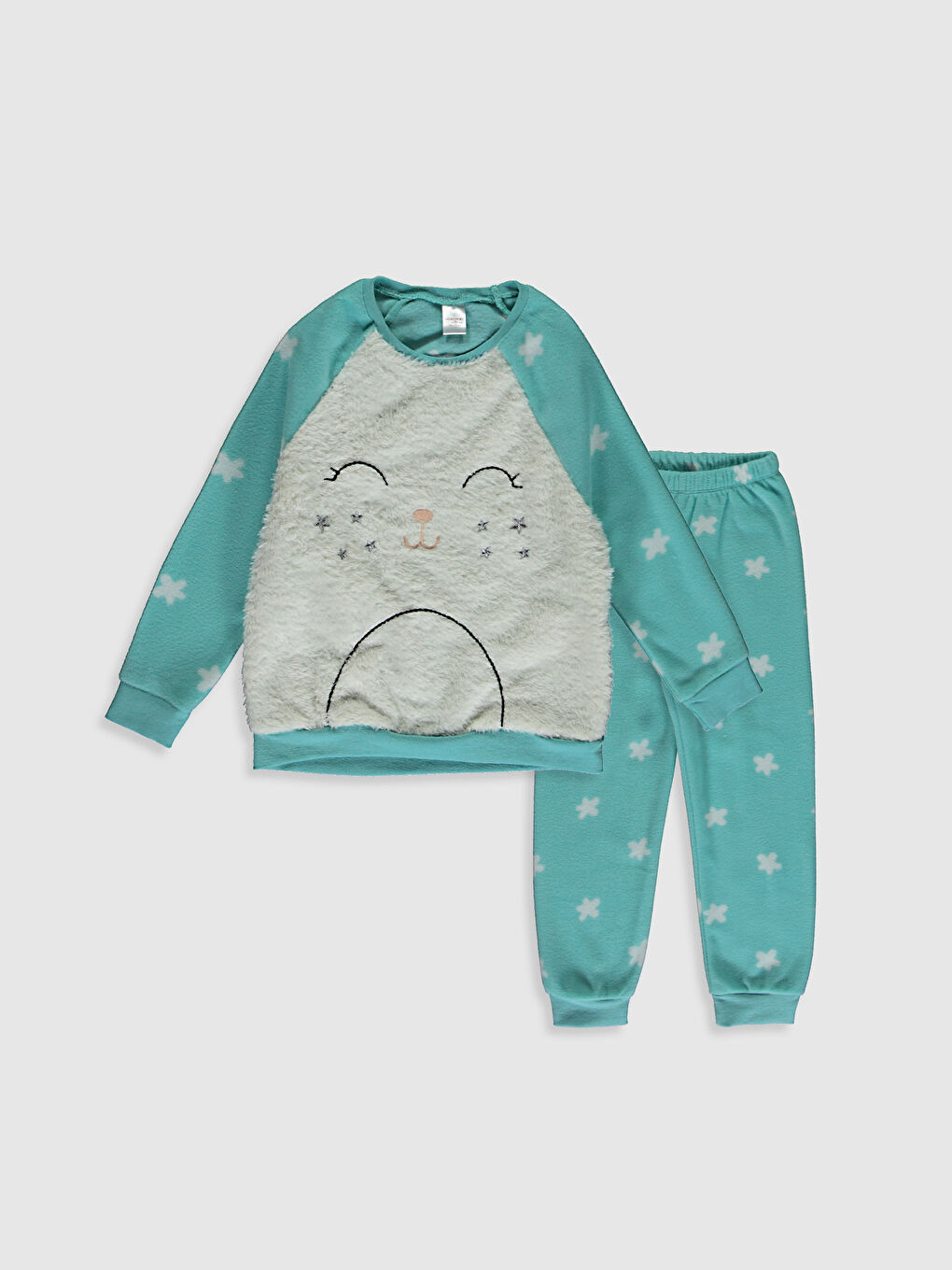 LCW Kids Комплект поларени пижами за момиче -0WH121Z4-LTY