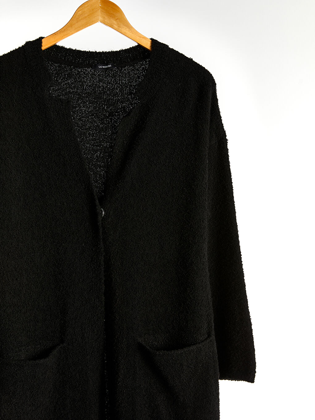 Cardigan à col en V et manches longues pour Femmes avec poches-4