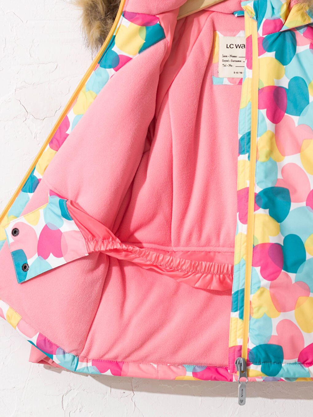 Pembe Kız Çocuk Kayak Montu-4