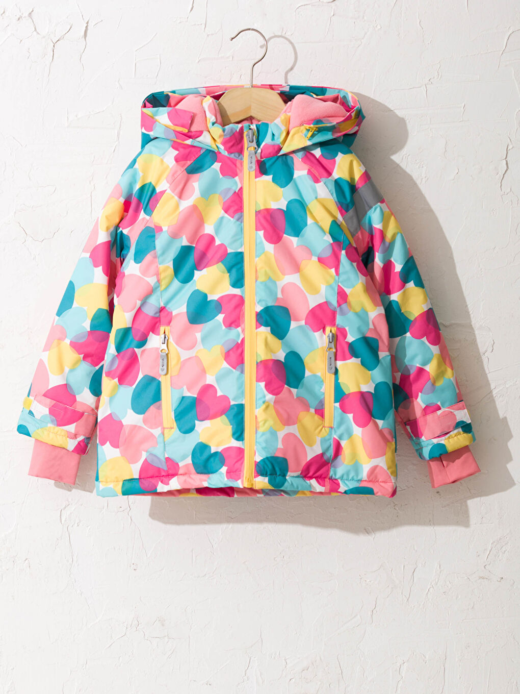 Pembe Kız Çocuk Kayak Montu-2