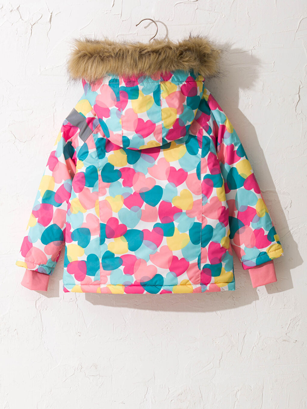 Pembe Kız Çocuk Kayak Montu-3