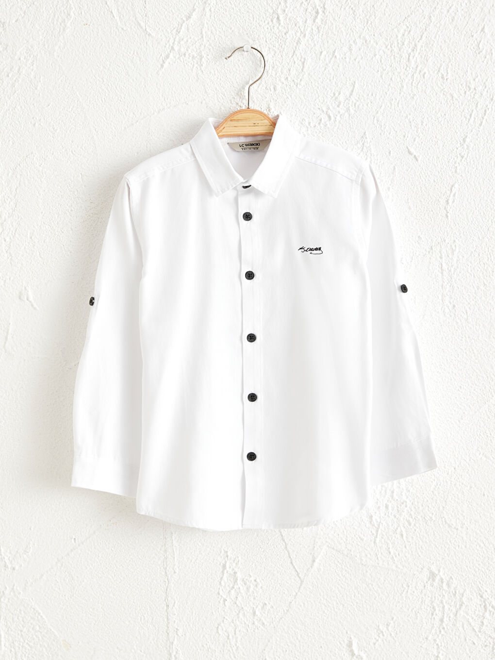 Beyaz Erkek Çocuk Atatürk İmzalı Gömlek