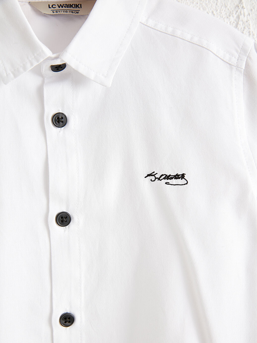 Beyaz Erkek Çocuk Atatürk İmzalı Gömlek-1