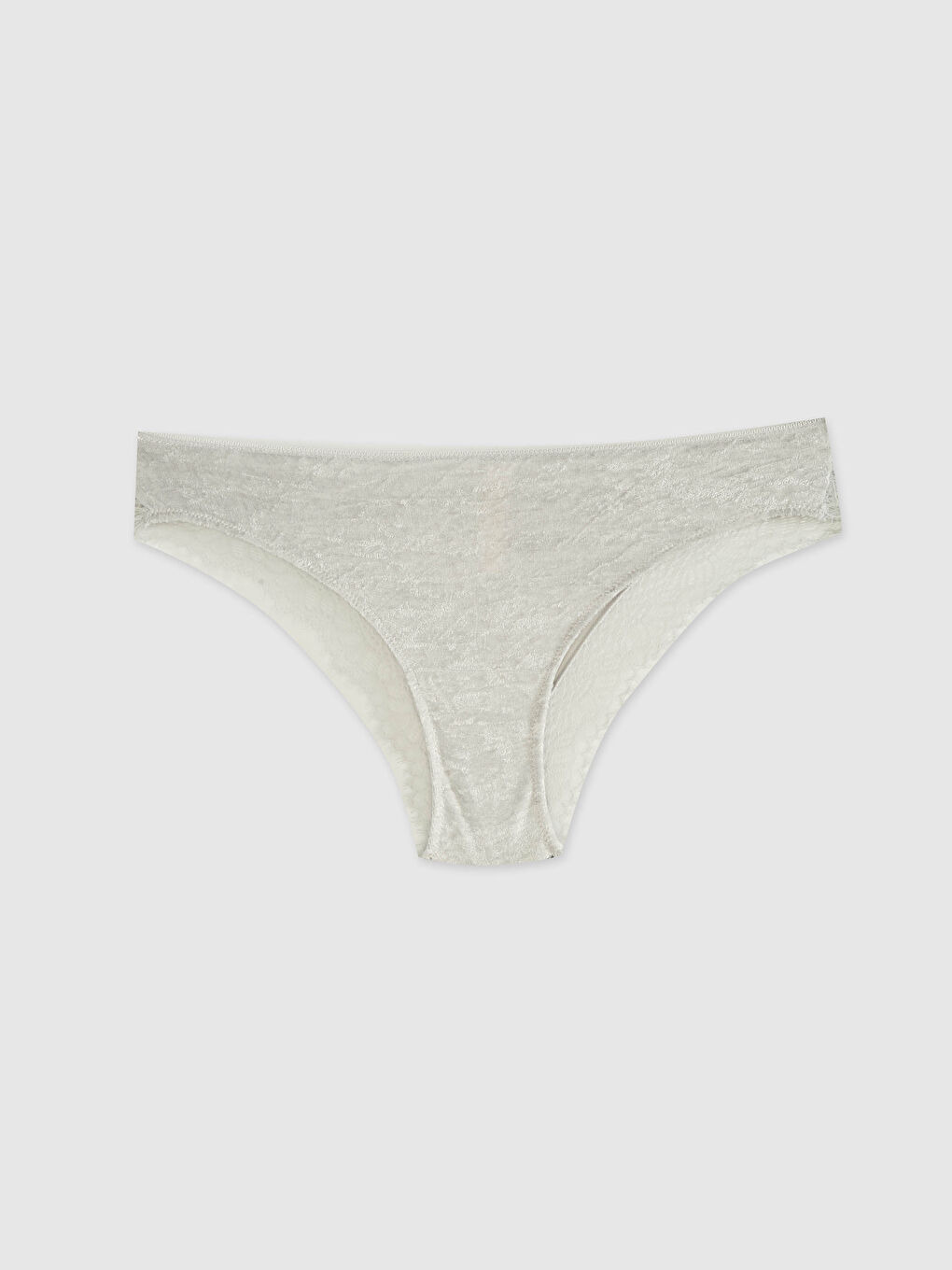 Lace Detailed Velvet Brazilian Briefs