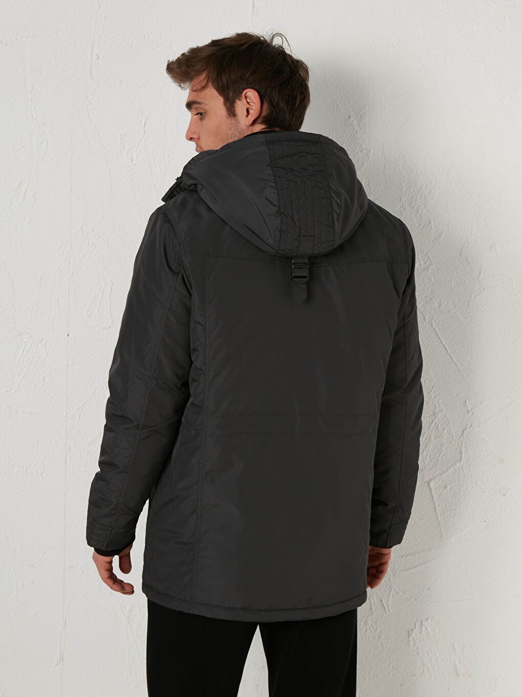 Parka épaisse à capuche col montant coupe confortable -5