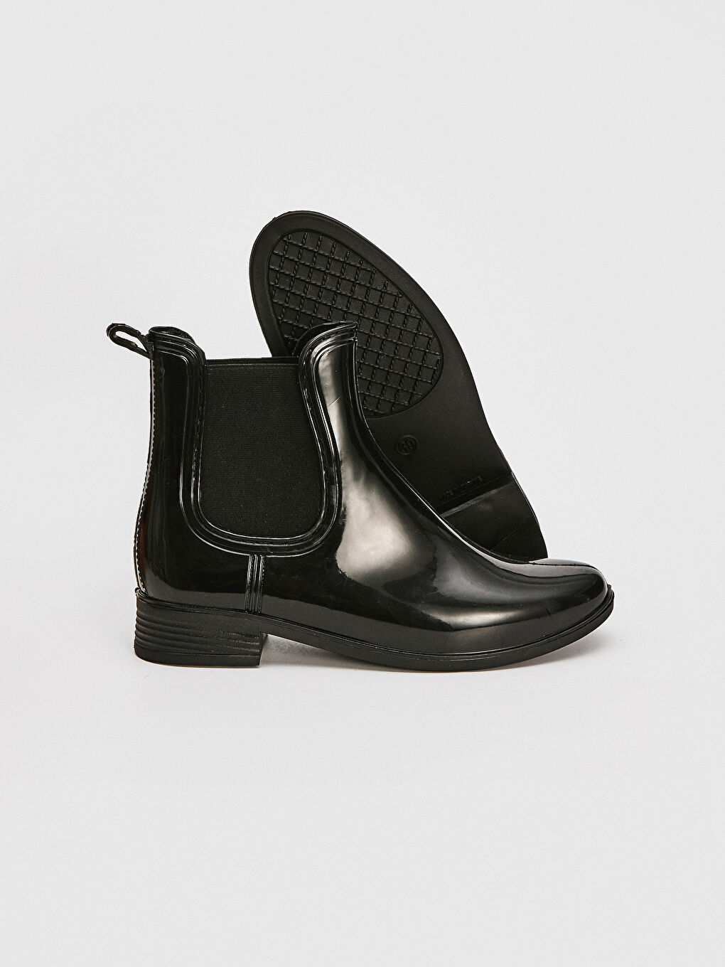 Bottes Brillantes à Talons Bas pour Femmes-2