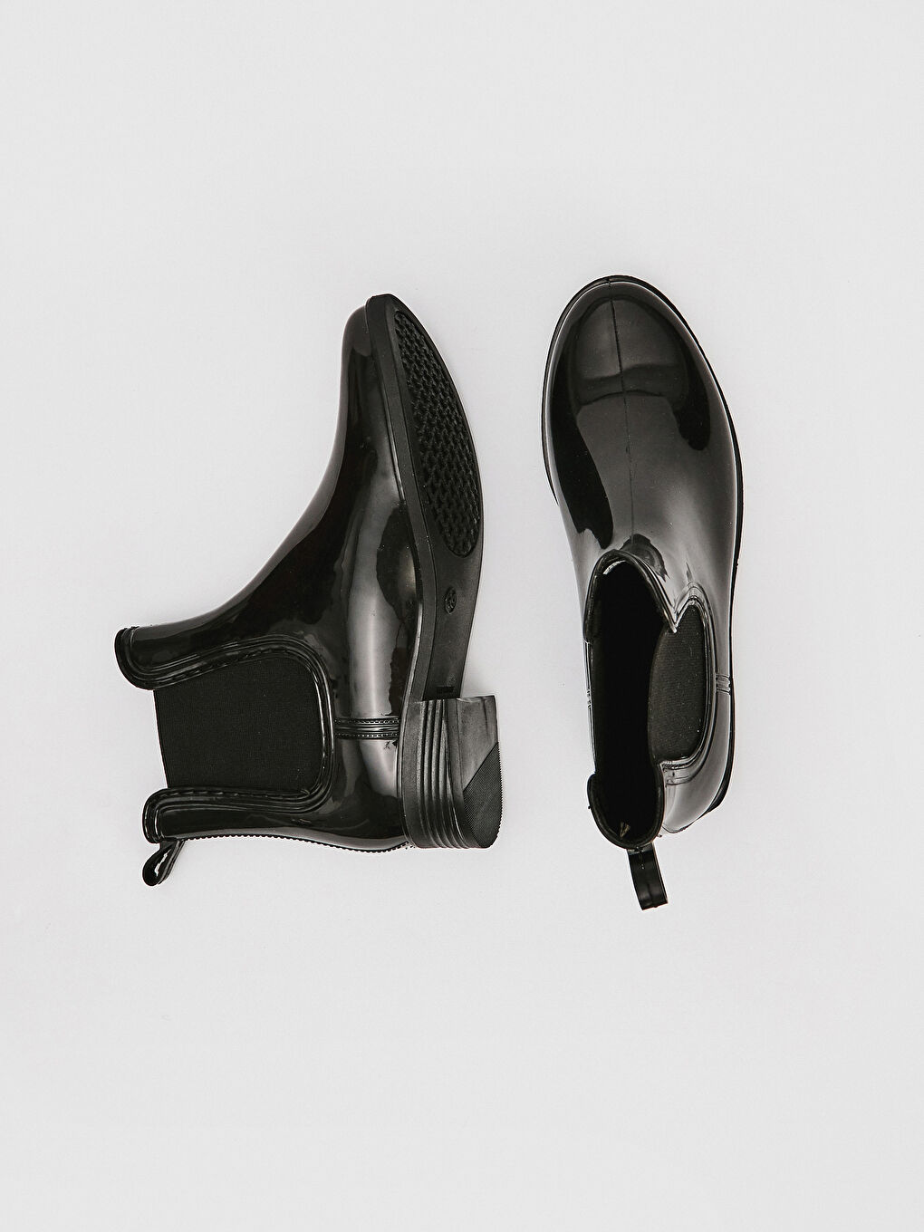 Bottes Brillantes à Talons Bas pour Femmes-4