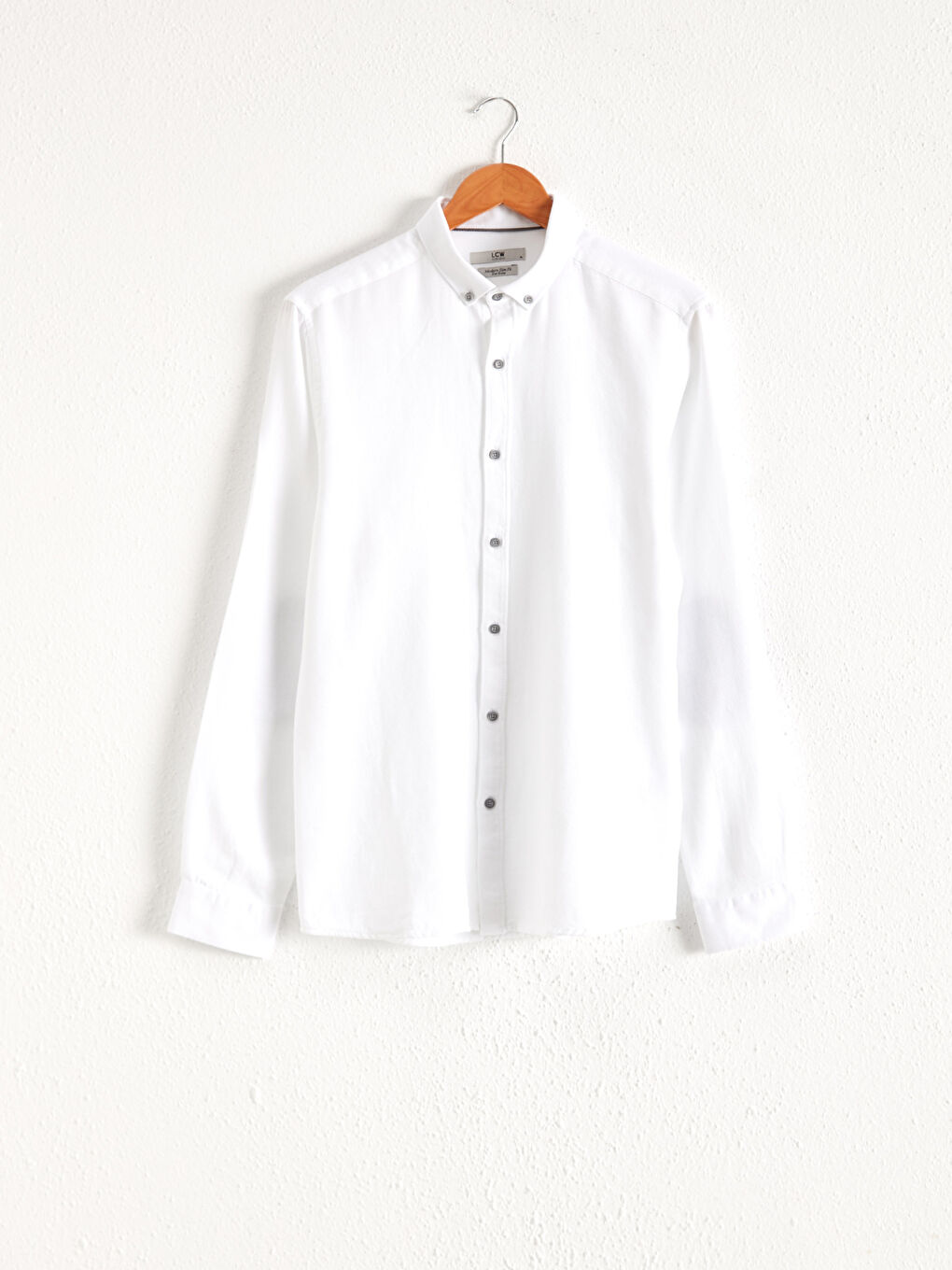 Beyaz Slim Fit Uzun Kollu Poplin Gömlek