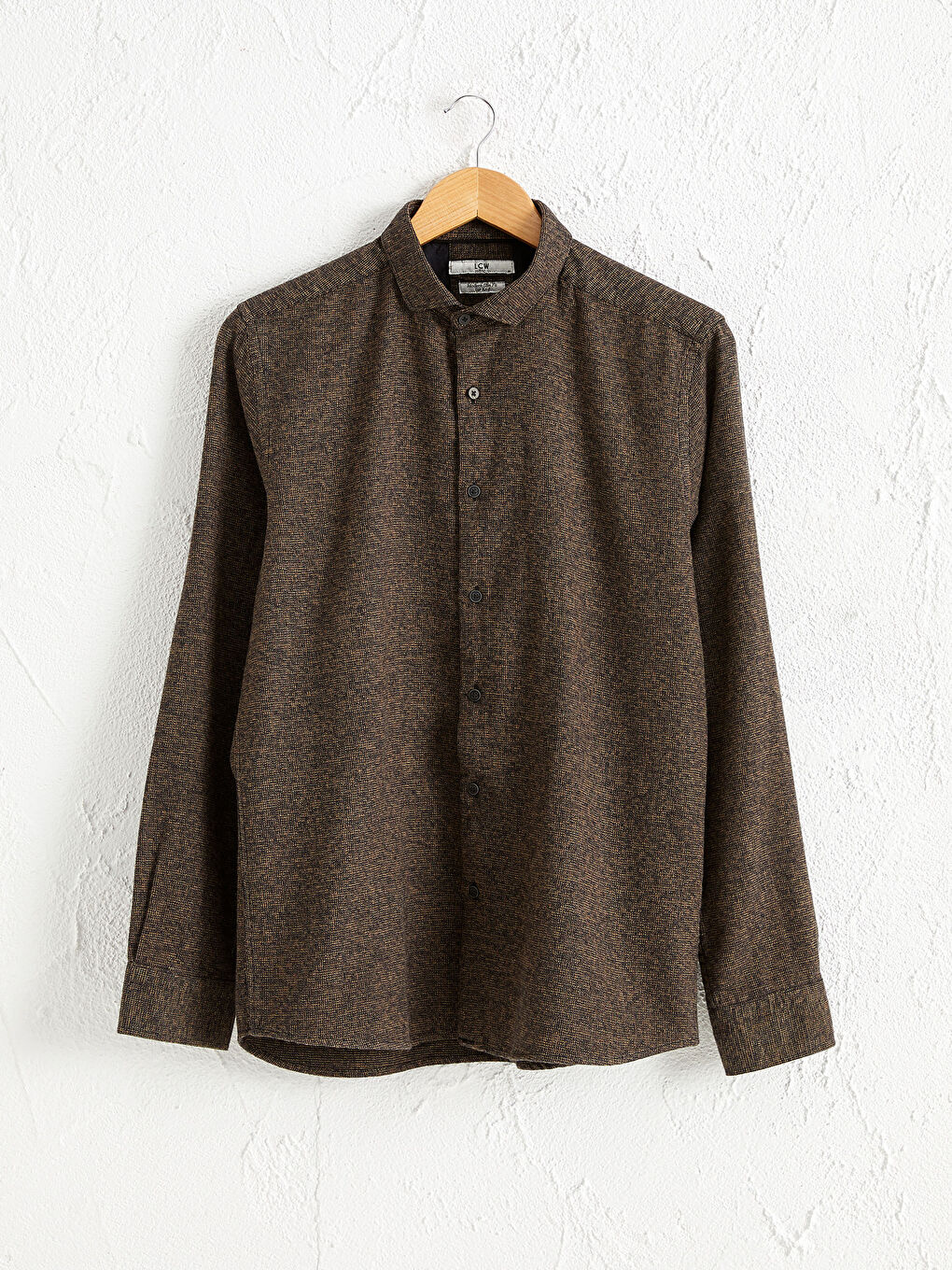 ерлерге арналған тар пішім ұзын жең добби матасы жейде