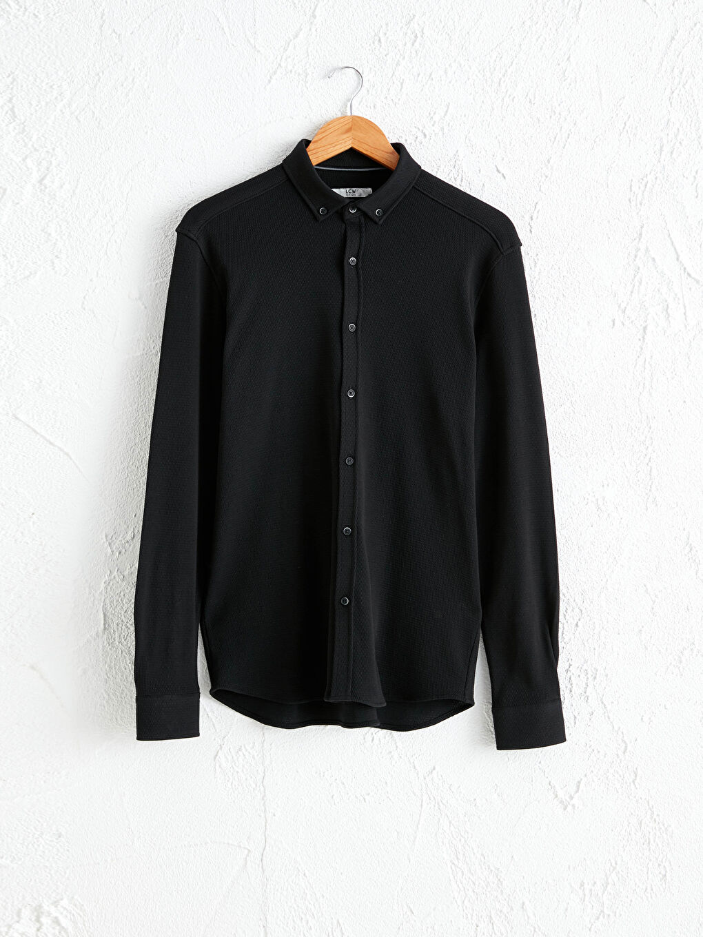 Siyah Slim Fit Uzun Kollu Gömlek