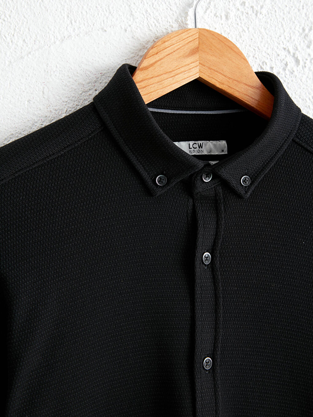 Siyah Slim Fit Uzun Kollu Gömlek-3