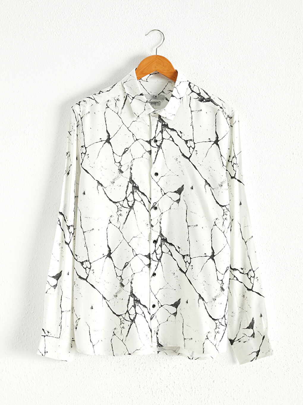 Slim Fit Long Sleeve Viscose Shirt