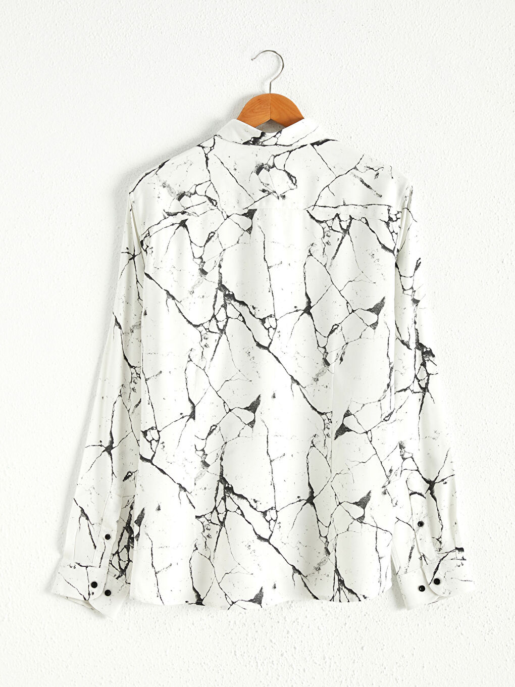 Slim Fit Long Sleeve Viscose Shirt-1