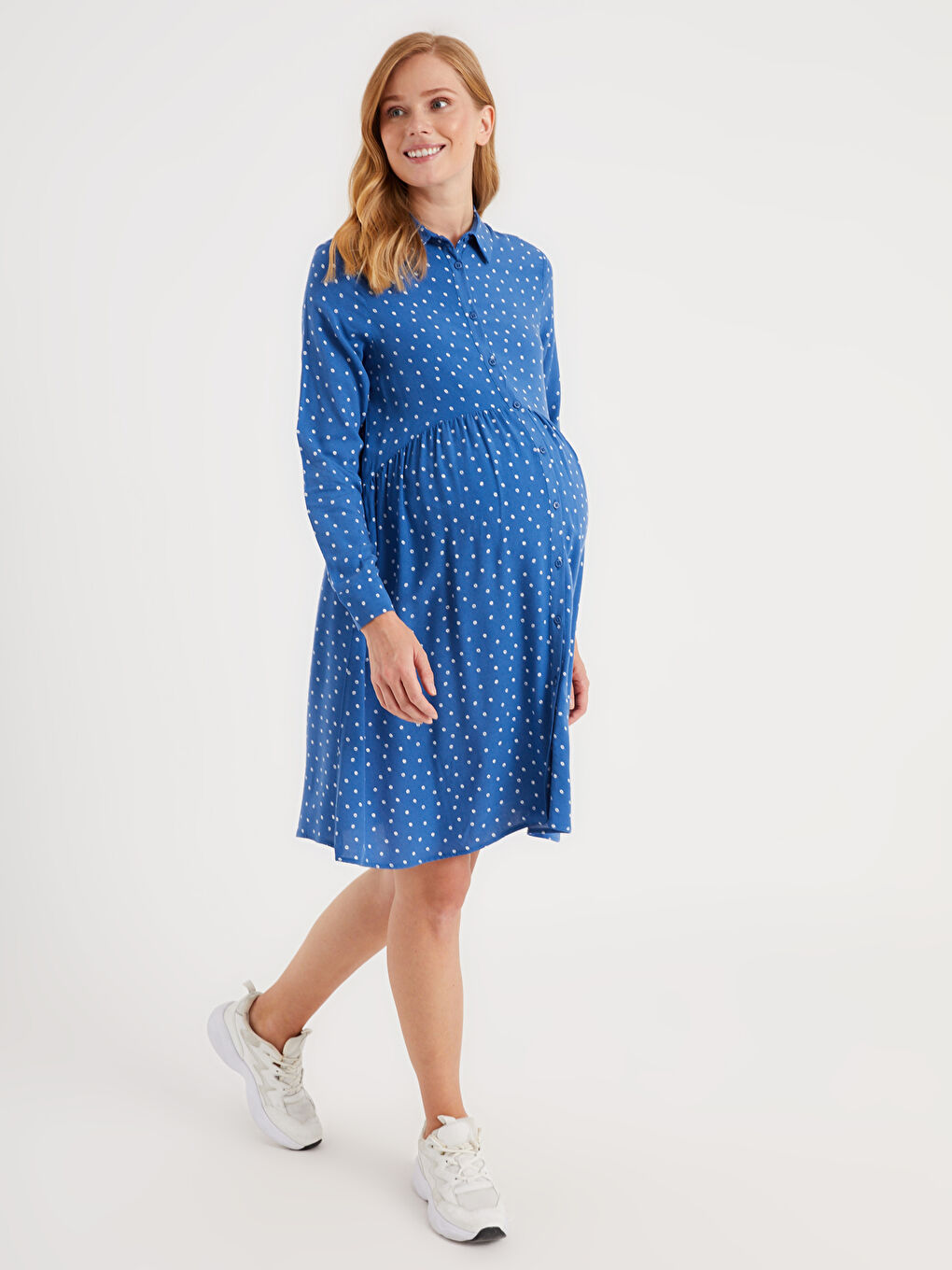 LCWAIKIKI Maternity Gemustertes Viskose Umstandskleid -0WH407Z8-LQQ